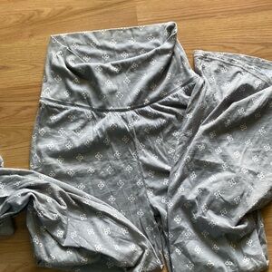 Garnet hill green cotton PJ bottoms